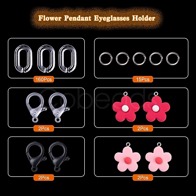 Flower Pendant Eyeglasses Holder DIY-YW0005-12-1