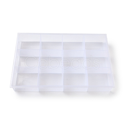 12 Grids Transparent Plastic Jewelry Trays CON-K002-02C-1