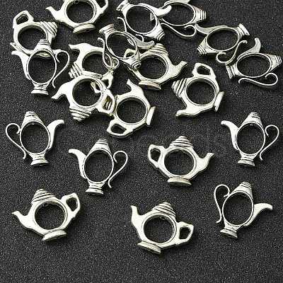 20Pcs 2 Styles Tibetan Style Alloy Bead Frame TIBEB-YW0001-19-1