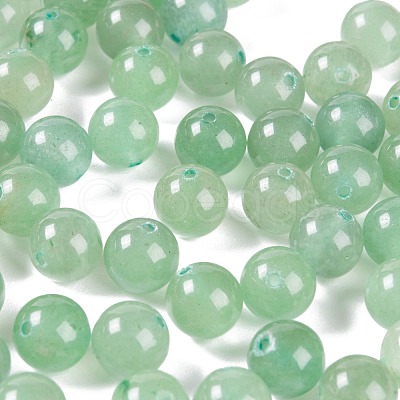 100Pcs 8mm Natural Green Aventurine Round Beads DIY-LS0002-11-1