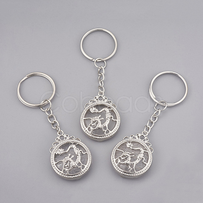 Natural Quartz Crystal Keychain KEYC-P041-C01-1