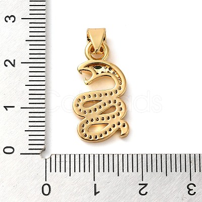 Brass Micro Pave Cubic Zirconia Pendants KK-M099-10G-A-1