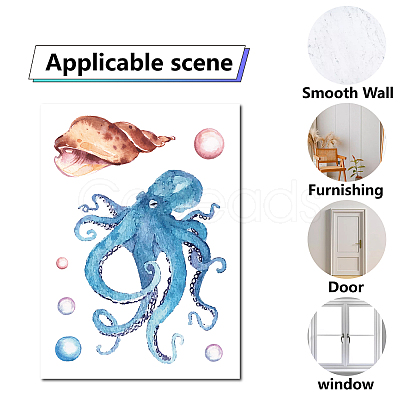 8 Sheets 8 Styles PVC Waterproof Wall Stickers DIY-WH0345-051-1