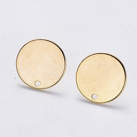 Brass Stud Earring Findings X-KK-T049-10G-NF-1