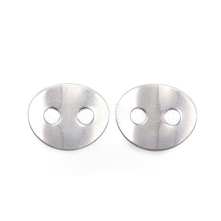 2-Hole 201 Stainless Steel Sewing Buttons STAS-F040-36-P-1