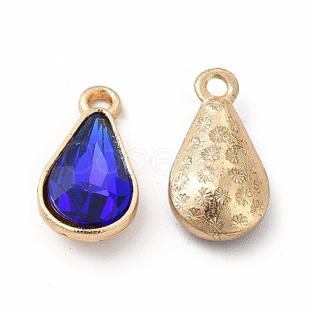 Faceted Glass Rhinestone Pendants FIND-G049-01G-02-1
