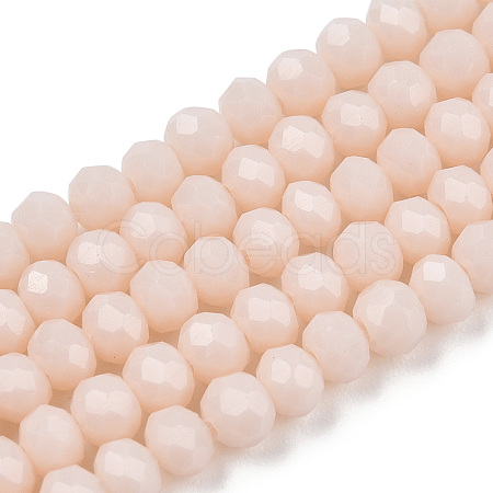 Opaque Solid Color Glass Beads Strands EGLA-A034-P4mm-D17-1