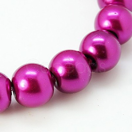 Glass Pearl Round Loose Beads For Jewelry Necklace Craft Making X-HY-8D-B35-1