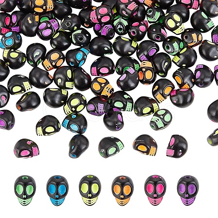 ARRICRAFT 500Pcs Opaque Black Acrylic Beads MACR-AR0001-13-1