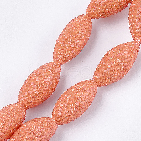 Handmade Polymer Clay Rhinestone Beads RB-S058-03B-06-1