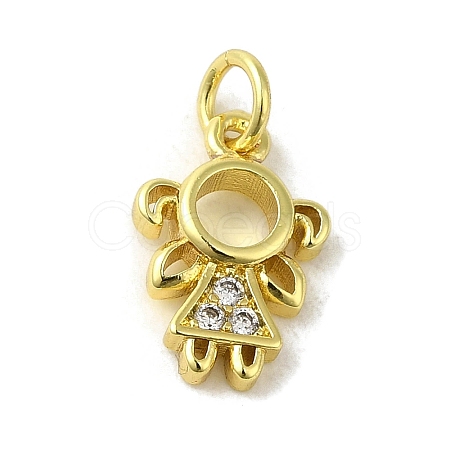 Brass Micro Pave Cubic Zirconia Charms KK-M283-18B-01-1