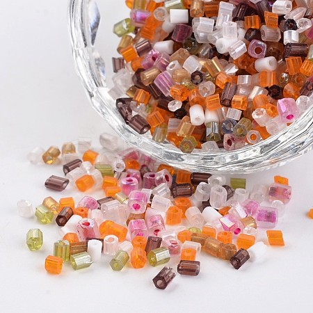 8/0 Two Cut Mixed Style Round Hole Glass Seed Beads SEED-I005-M-1
