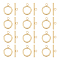 Unicraftale 12Pcs 304 Stainless Steel Toggle Clasps, Round Ring, Real 18K Gold Plated, Ring: 23x18x2.5mm, Hole: 3mm, Bar: 25x7.5x2.5mm, Hole: 3mm