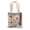 Cat Pattern Canvas Women's Tote Bags, Shoulder Bags for Shopping, Rectangle, Lemon Chiffon, 37x33cm