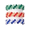 3Pcs Glass Finger Rings, Mixed Color, 5.5mm, Inner Diameter: 20mm