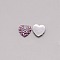 Plastic Cabochons, Clothing Accessories, Heart, Saddle Brown, 12x12x4mm, 200pcs/bag