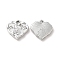 Crystal Rhinestone Pandants, with Rack Plating Alloy Findings, Nickel Free, Heart with Butterfly Charms, Platinum, 14x15x2.5mm, Hole: 1.6mm