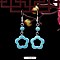 Turquoise Dangle Earrings for Women, Flower