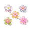 Opaque Resin Cabochons, Flowers, Mixed Color, 23x24x8.5mm