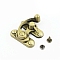 Zinc Alloy Wooden Box Lock Catch Clasps, Jewelry Box Latch Hasp Lock Clasps, Antique Bronze, 38x38x44mm