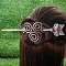 Antique Silver Viking Hair Sticks Hair Pin, Ladies Retro Hair Accessory, Rose Sword Hair Sticks, Wolf, 180mm