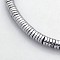 Electroplate Non-magnetic Synthetic Hematite Beads Strands, Wavy, Flat Round, Platinum Plated, 4x1mm, Hole: 1mm, about 358pcs/strand, 15.7 inch