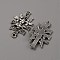 Tibetan Style Alloy Pendants, Crucifix Cross Charms, Religion, Antique Silver, 30x18x3mm, Hole: 1.6mm