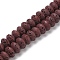 Synthetic Lava Rock Beads Strands, Dyed, Rondelle, Saucer Beads, Coconut Brown, 8x5mm, Hole: 1.8mm, about 73pcs/strand, 14.57''(37cm)