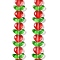 Transparent Glass Beads Strands, Leaf & Heart, Red, 7.5~9.5x10.5~14x4~5mm, Hole: 1mm, about 54pcs/strand, 14.96~15.24''(38~38.7cm)