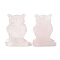 Natural Rose Quartz Carved Figurines, for Home Office Desktop Decoration, Owl, 15.5~18.5x13~15x22~24mm