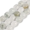 Natural Jade Beads Strands, Oval, 10x8x4mm, Hole: 1mm, about 40pcs/strand, 15.55''(39.5cm)