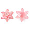 Plastic Beads, Flower, Pink, 28x28x13mm, Hole: 1.4mm