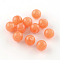 Round Imitation Gemstone Acrylic Beads, Light Salmon, 8mm, Hole: 2mm