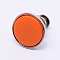 Alloy Button Pins for Jeans, with Resin, Garment Accessories, Flat Round, Coral, 16x15mm, Pin: 1.2mm, Hole: 1.2mm