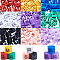 CRASPIRE 234Pcs 9 Colors 2XS~4XL Plastic Clothing Trouser Size Markers, Column, Mixed Color, 12x10mm, Slot: 1.5mm, 26pcs/color