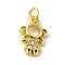 Brass Micro Pave Cubic Zirconia Charms, Real 18K Gold Plated, Girl Charms, Clear, 14.5x9.5x2.5mm, Hole: 3mm