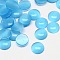 Cat Eye Cabochons, Half Round, Light Sky Blue, 12x3mm