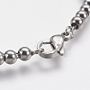 201 Stainless Steel Beaded Bracelets STAS-I075-50P-3