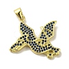 Brass Micro Pave Cubic Zirconia Pendants KK-Z042-18G-01-1