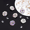 Fingerinspire 6Pcs Brass Rhinestone Shank Buttons FIND-FG0001-96C-5