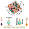 SUPERFINDINGS 100Pcs 5 Colors Natural Agate Pendants FIND-FH0005-15-2