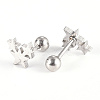 201 Stainless Steel Barbell Cartilage Earrings EJEW-R147-04-3