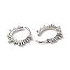Rack Plating Brass Sun Hoop Earrings for Women EJEW-Z019-29P-2