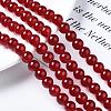 Baking Painted Imitation Jade Glass Round Bead Strands DGLA-Q021-8mm-29-4