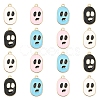 8Pcs 4 Colors Alloy Enamel Pendants ENAM-YW0001-95-1