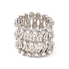 Rhinestone Folding Retractable Ring Bracelet RJEW-G252-02P-03-1