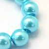 Baking Painted Pearlized Glass Pearl Round Bead Strands HY-Q003-4mm-48-3