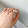 Anti-Tarnish Round Shell Pearl Finger Rings RJEW-Q813-04P-3