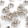 Brass Rhinestone Spacer Beads RB-A020-7mm-01P-1