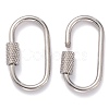 Non-Tarnish 304 Stainless Steel Screw Carabiner Lock Charms STAS-J030-05-2